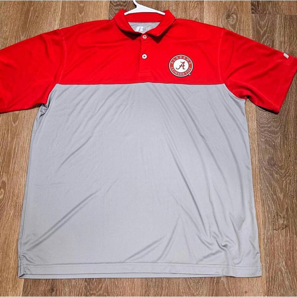 Russell Athletic Alabama Crimson Tide Red Polo Shirt XL